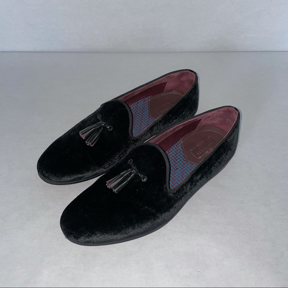 Ted Baker Black Velvet Tassel Loafers (Size 8.5D)